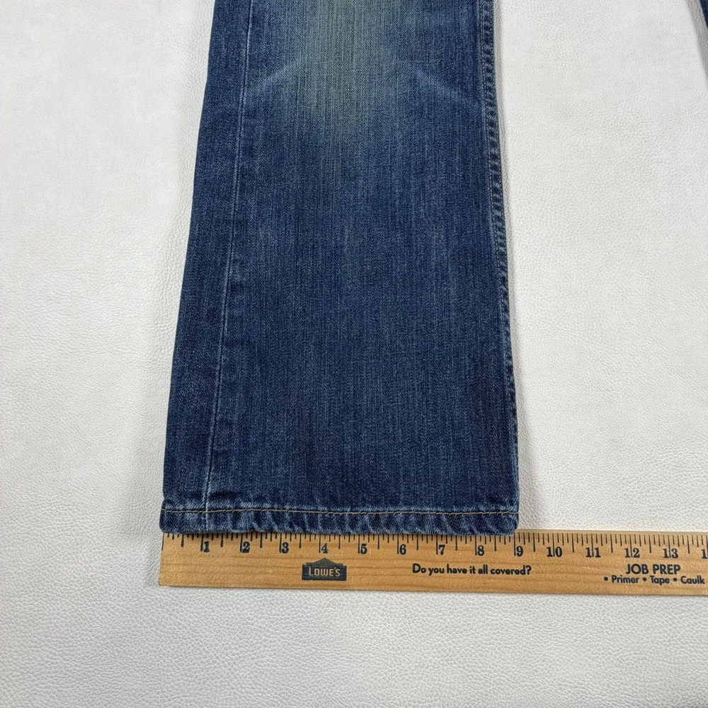 Levis 527 Slim Bootcut Mens Jeans 34x30 Medium Wash Blue Denim Western Fade